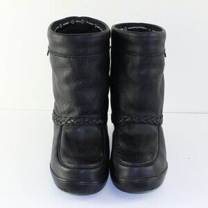 Manitobah Leather Insulated Black Leather Boots Women (6 US)
